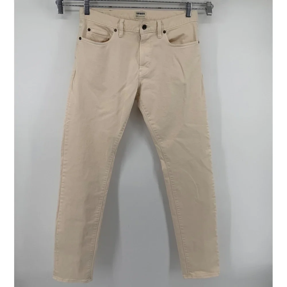 Todd Snyder‎ Chino Pants Mens 32x34 Cream Slim Fit 5-Pocket Stretch Beige Jeans